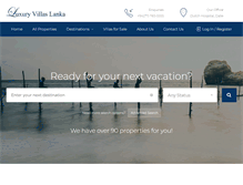 Tablet Screenshot of luxuryvillassrilanka.com